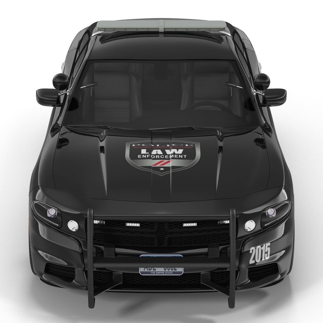 Generic Police Car 3D Model – High Quality Photoreal Asset, FBX, OBJ - View 15