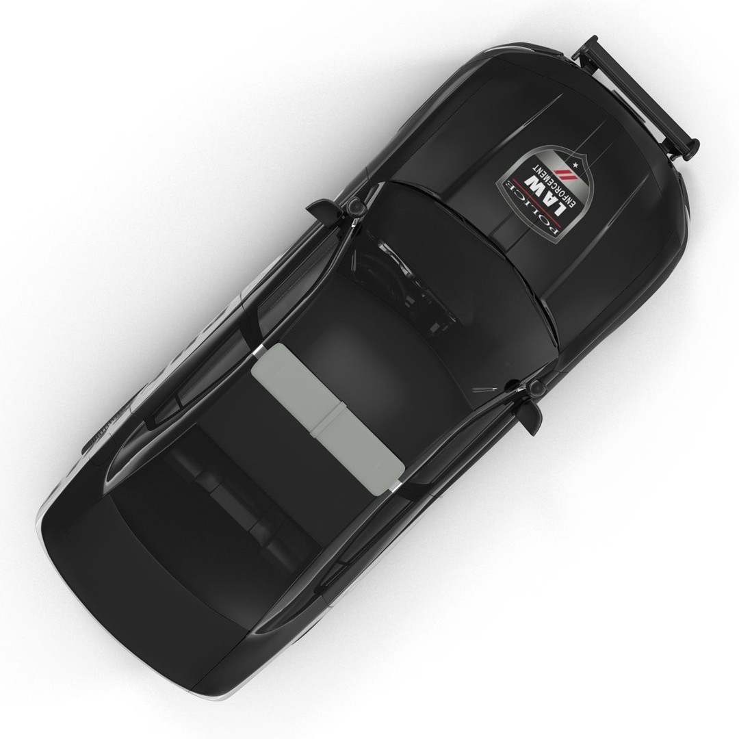 Generic Police Car 3D Model – High Quality Photoreal Asset, FBX, OBJ - View 21