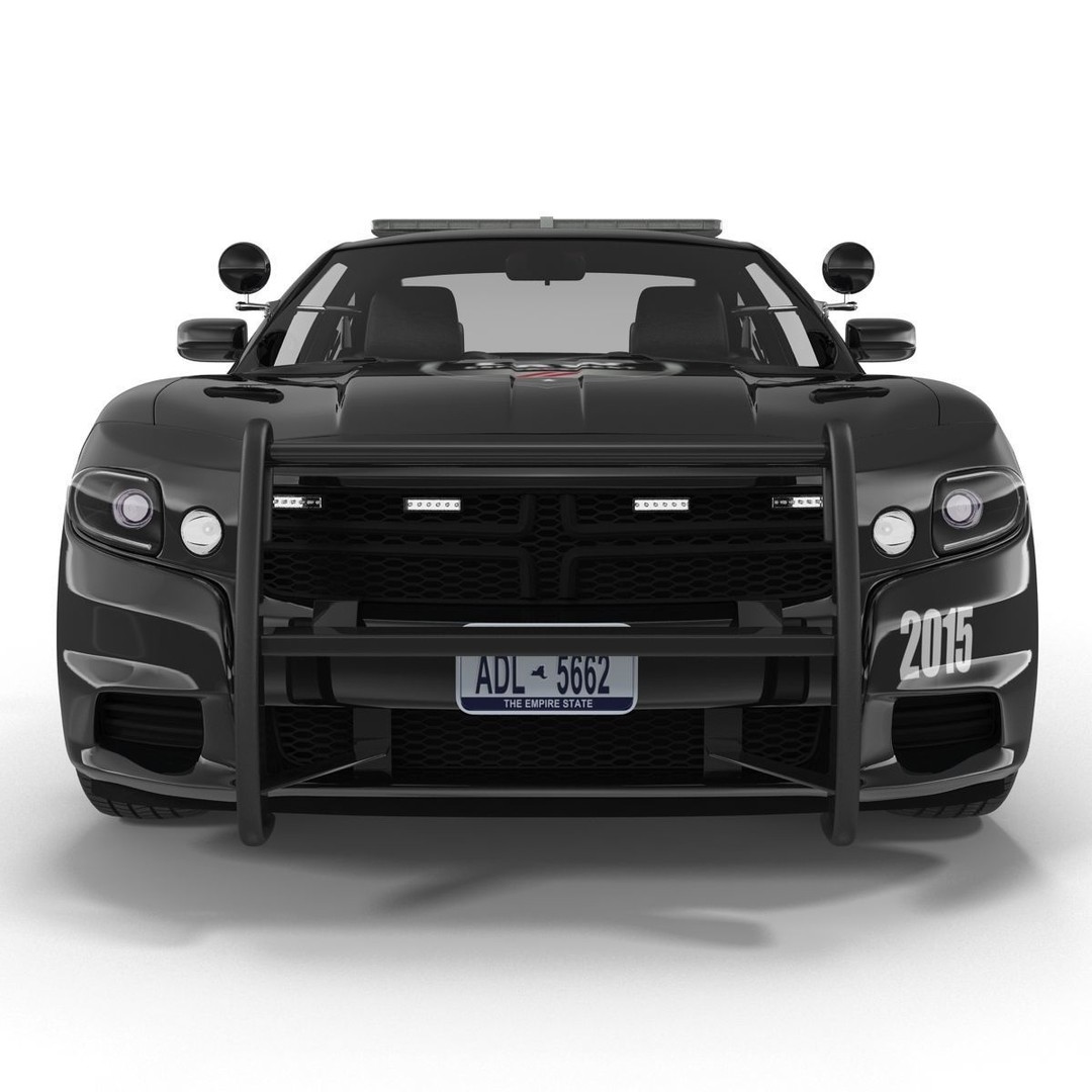 Generic Police Car 3D Model – High Quality Photoreal Asset, FBX, OBJ - View 26