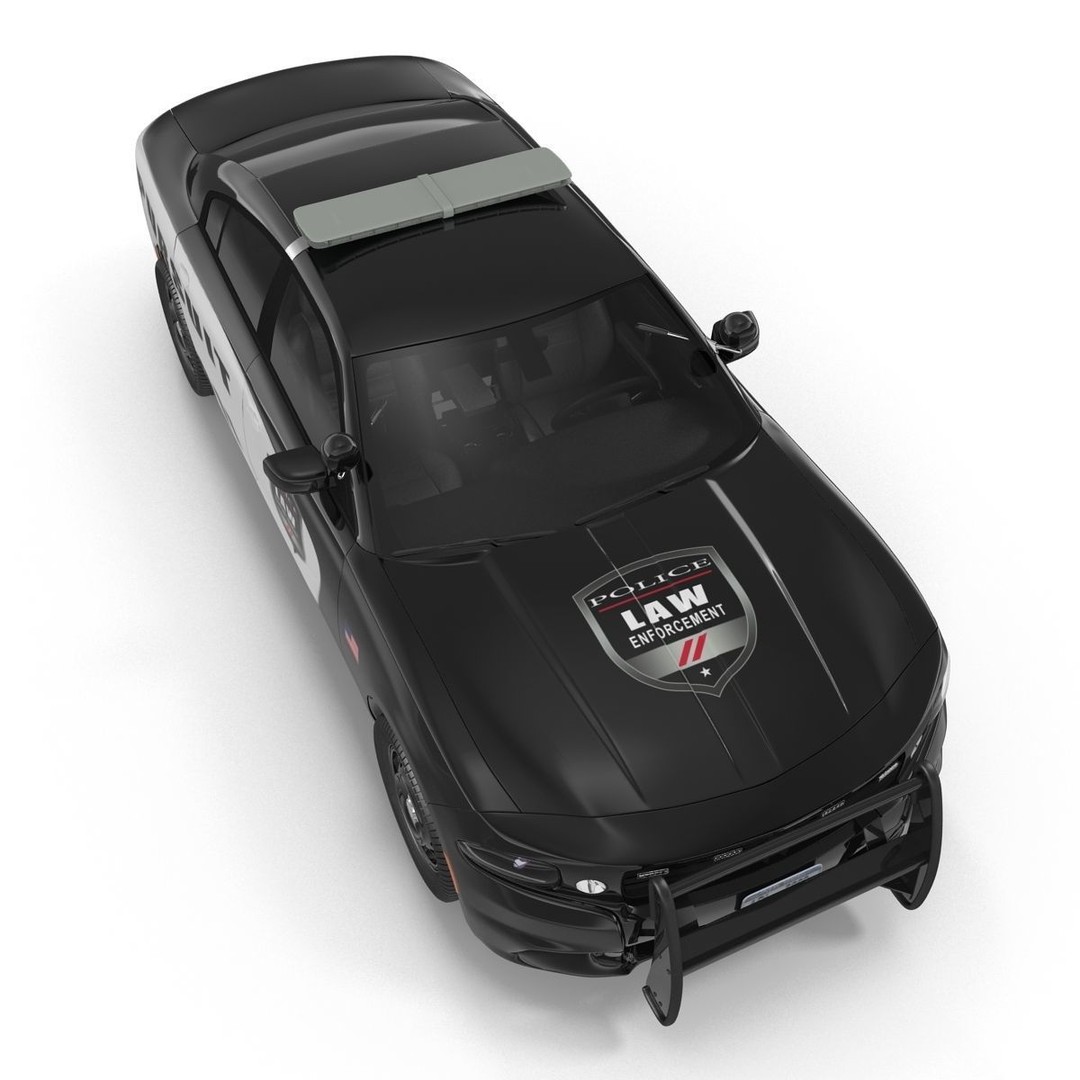 Generic Police Car 3D Model – High Quality Photoreal Asset, FBX, OBJ - View 28