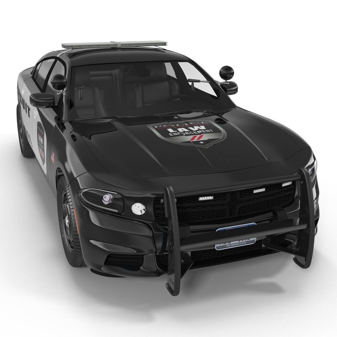 Generic Police Car 3D Model – High Quality Photoreal Asset, FBX, OBJ - View 31