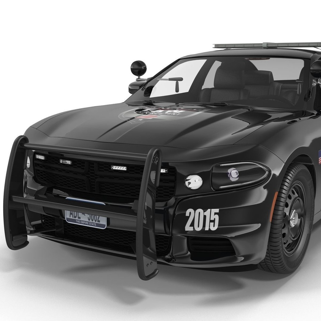 Generic Police Car 3D Model – High Quality Photoreal Asset, FBX, OBJ - View 36