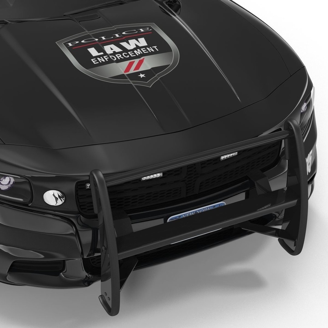 Generic Police Car 3D Model – High Quality Photoreal Asset, FBX, OBJ - View 37