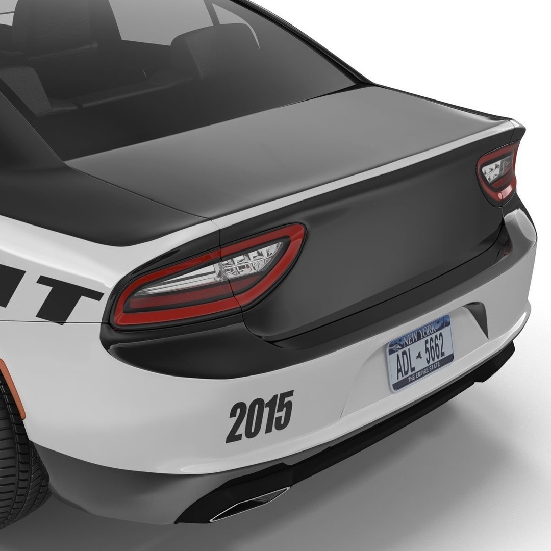 Generic Police Car 3D Model – High Quality Photoreal Asset, FBX, OBJ - View 39