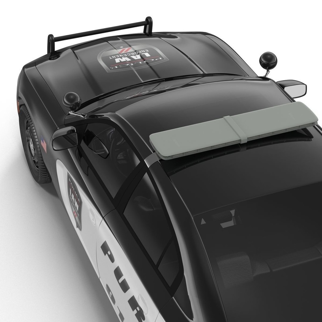 Generic Police Car 3D Model – High Quality Photoreal Asset, FBX, OBJ - View 41