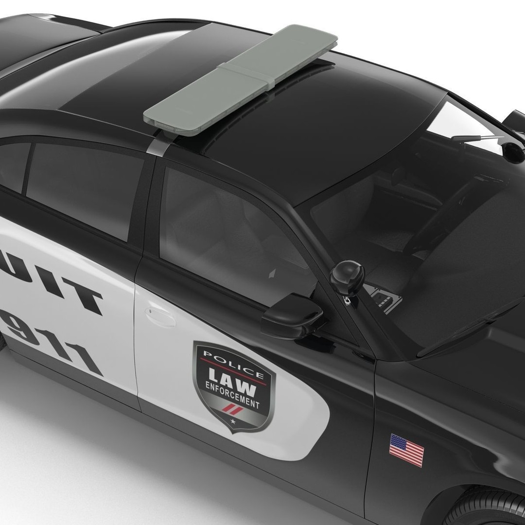 Generic Police Car 3D Model – High Quality Photoreal Asset, FBX, OBJ - View 42