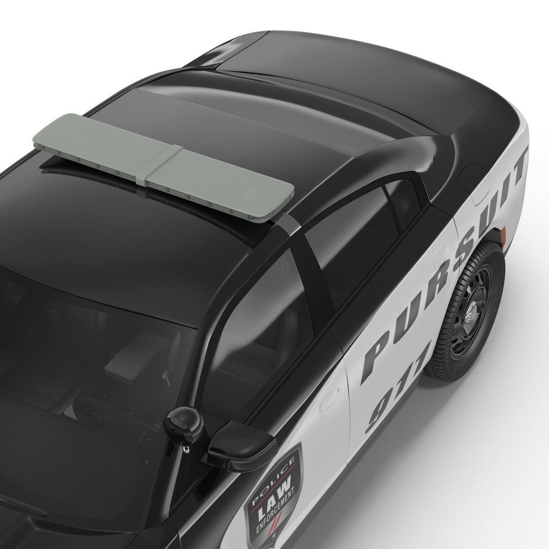 Generic Police Car 3D Model – High Quality Photoreal Asset, FBX, OBJ - View 44