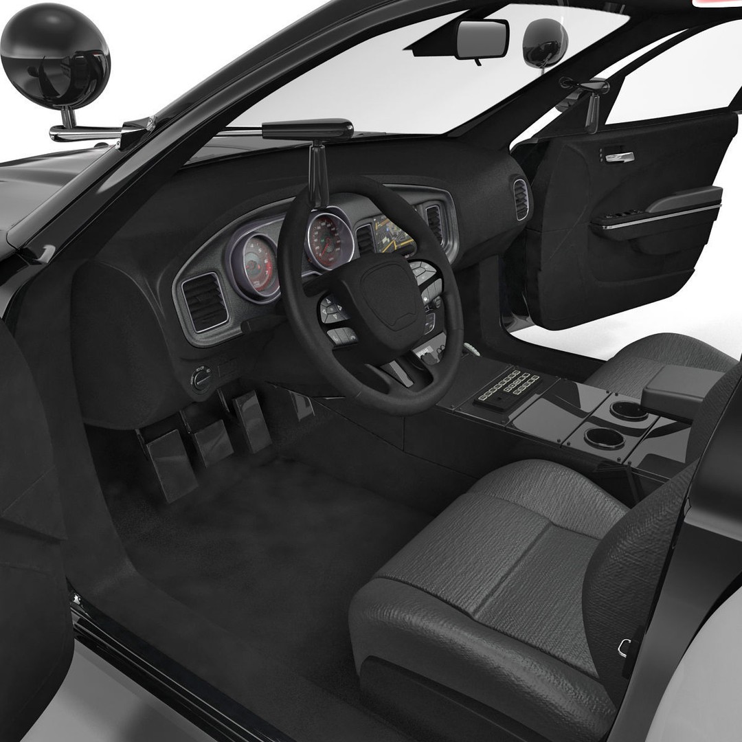 Generic Police Car 3D Model – High Quality Photoreal Asset, FBX, OBJ - View 48