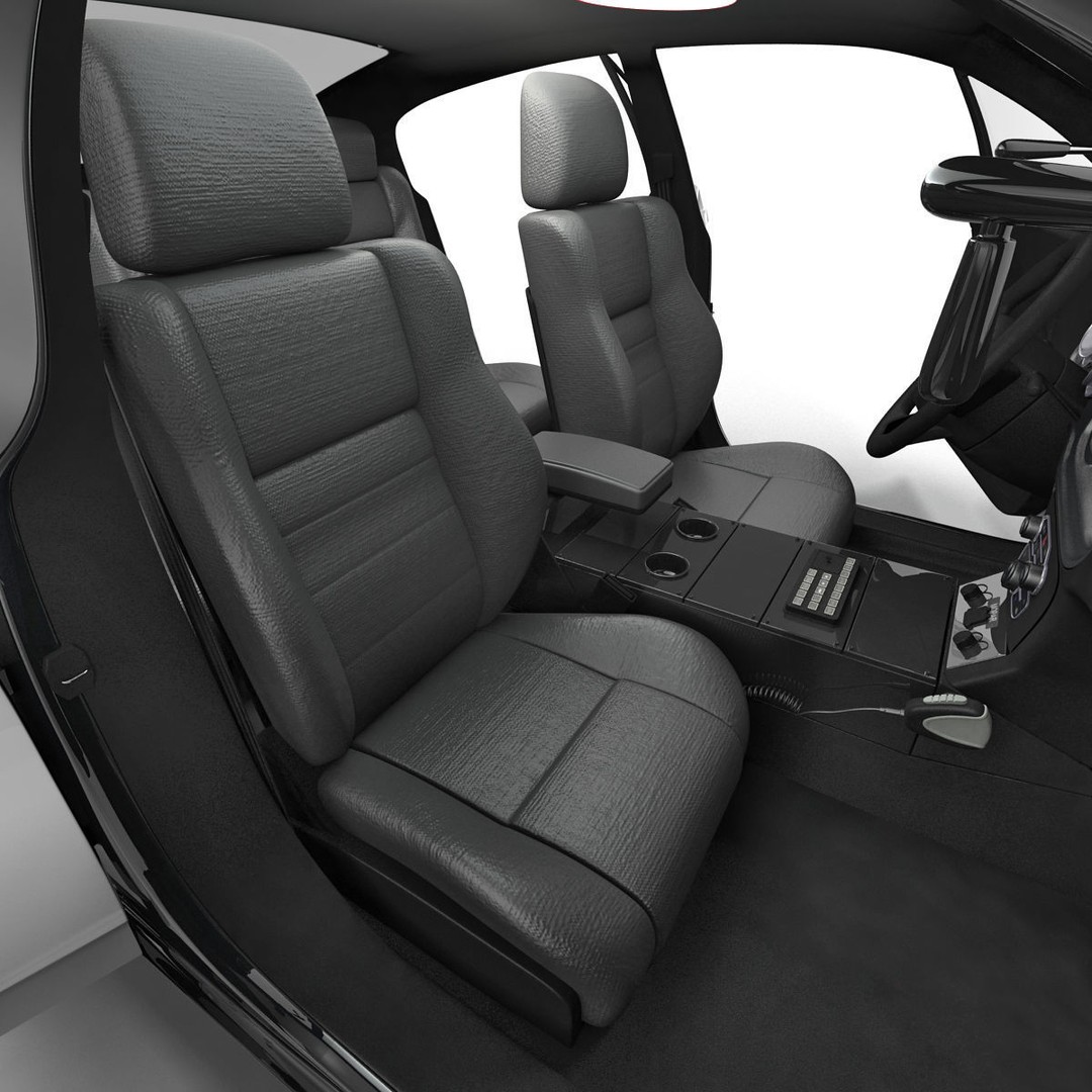 Generic Police Car 3D Model – High Quality Photoreal Asset, FBX, OBJ - View 49
