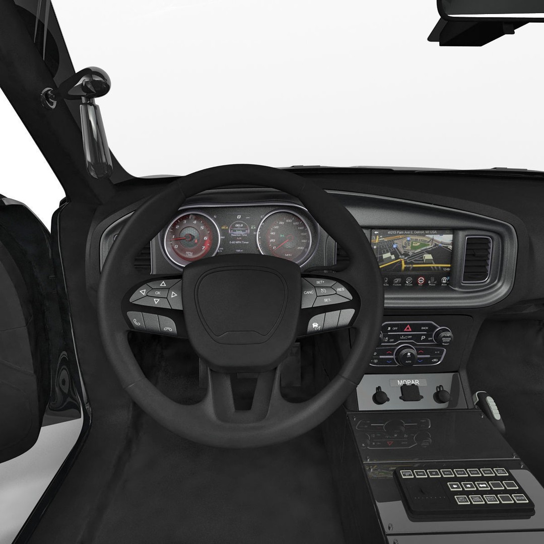 Generic Police Car 3D Model – High Quality Photoreal Asset, FBX, OBJ - View 51