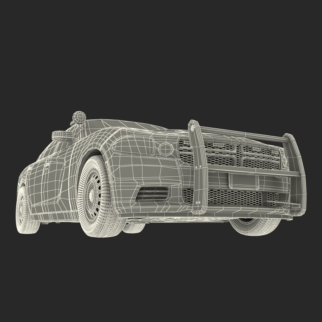 Generic Police Car 3D Model – High Quality Photoreal Asset, FBX, OBJ - View 59