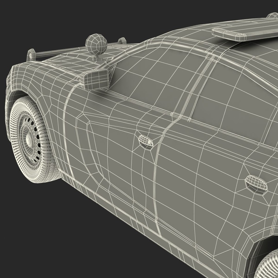 Generic Police Car 3D Model – High Quality Photoreal Asset, FBX, OBJ - View 61