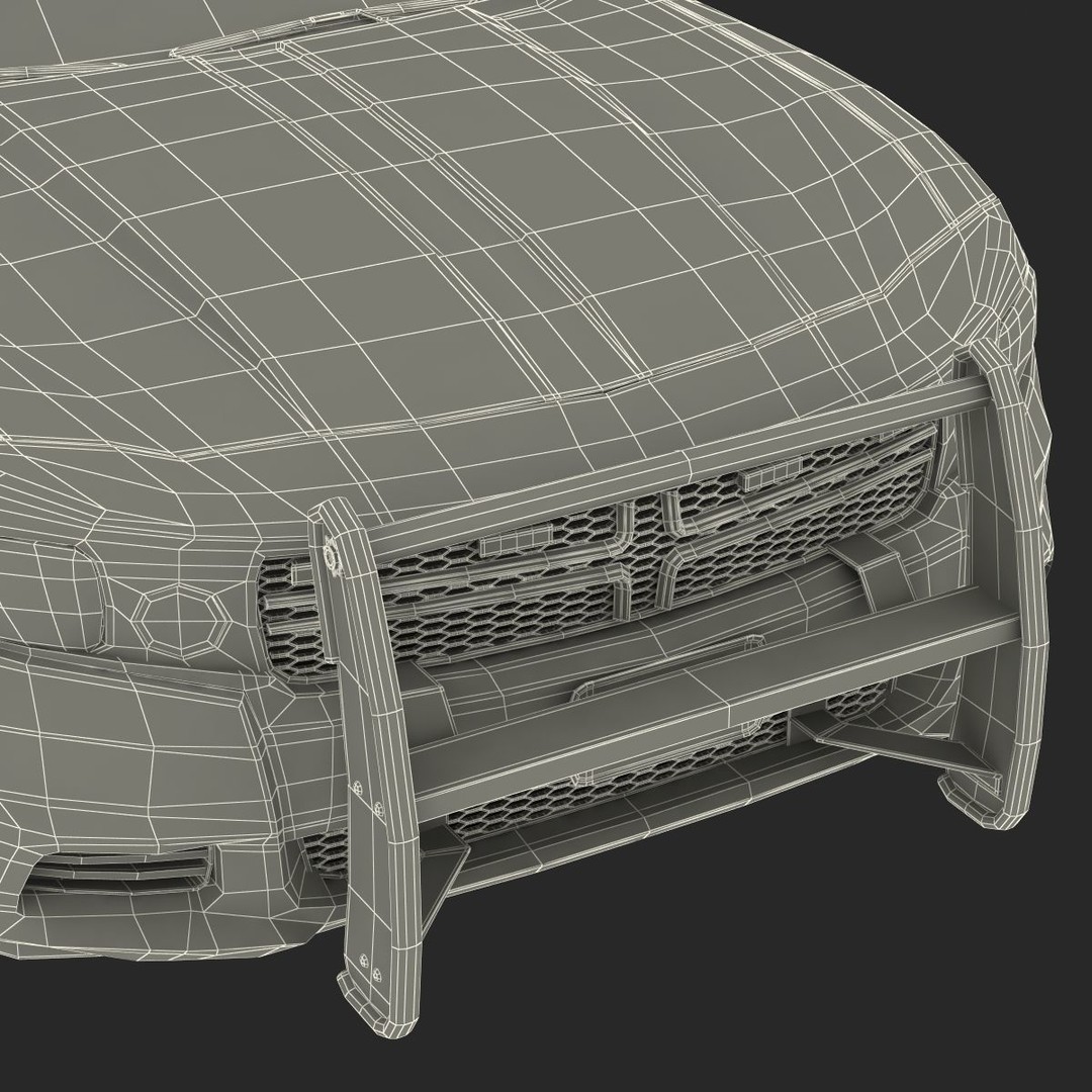 Generic Police Car 3D Model – High Quality Photoreal Asset, FBX, OBJ - View 65