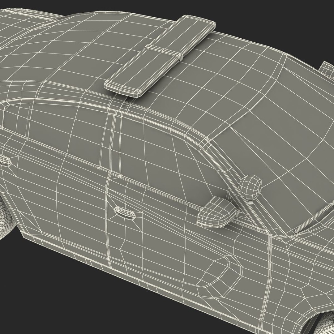 Generic Police Car 3D Model – High Quality Photoreal Asset, FBX, OBJ - View 67