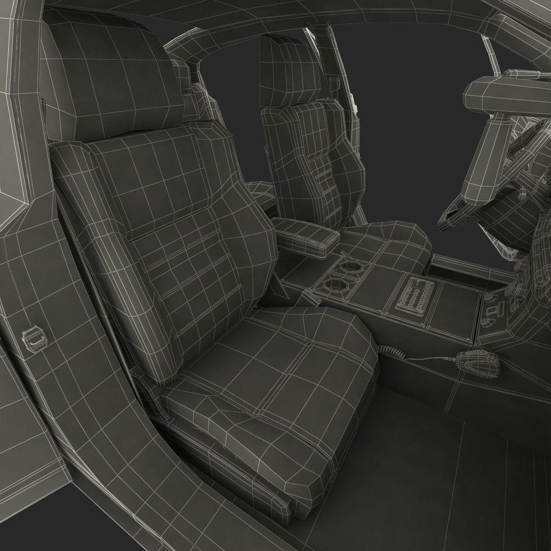 Generic Police Car 3D Model – High Quality Photoreal Asset, FBX, OBJ - View 72