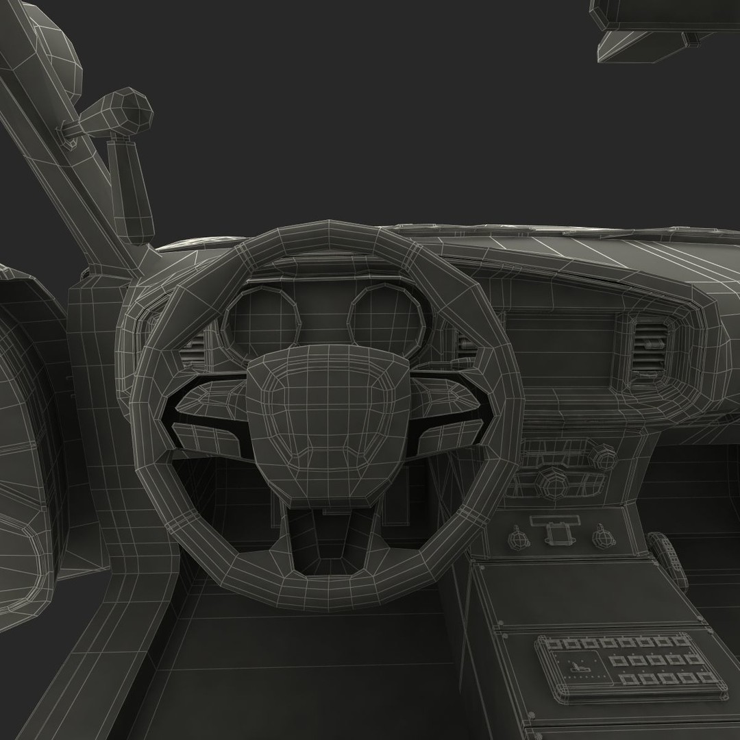 Generic Police Car 3D Model – High Quality Photoreal Asset, FBX, OBJ - View 74