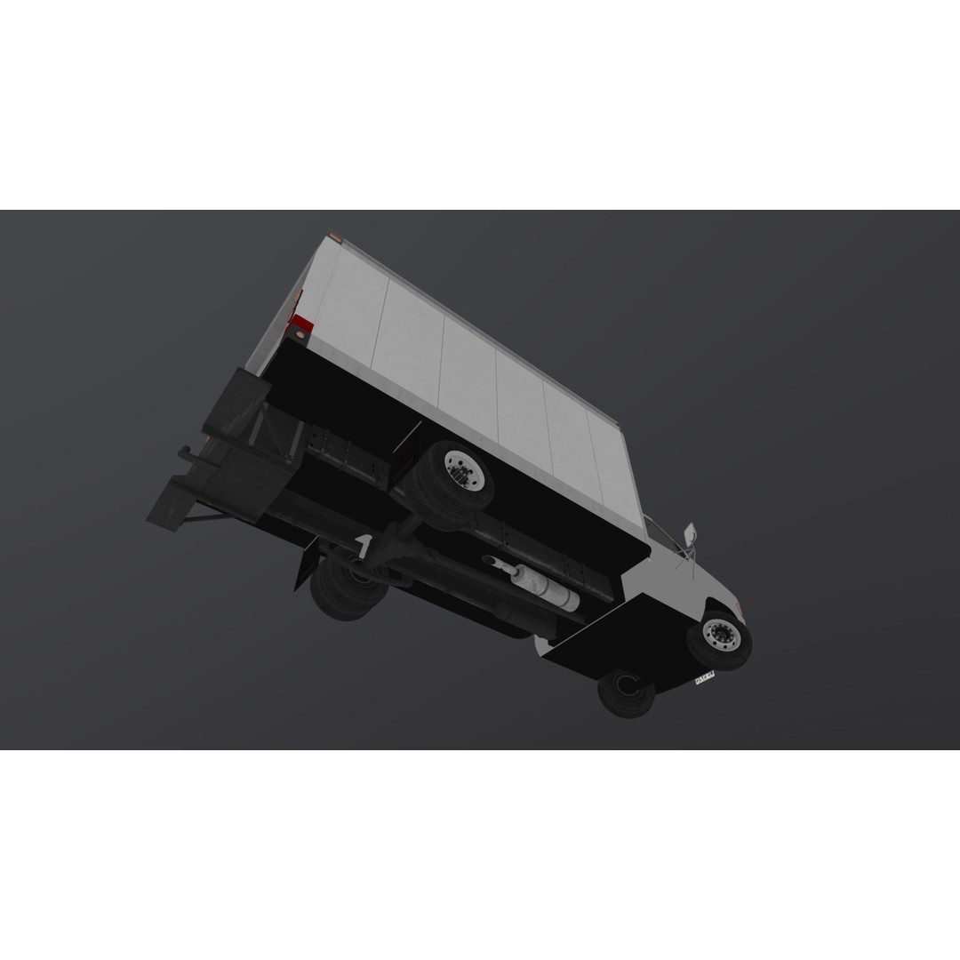 Industrial Van Box Truck 3D Model – Low Poly Game Asset, FBX - View 38