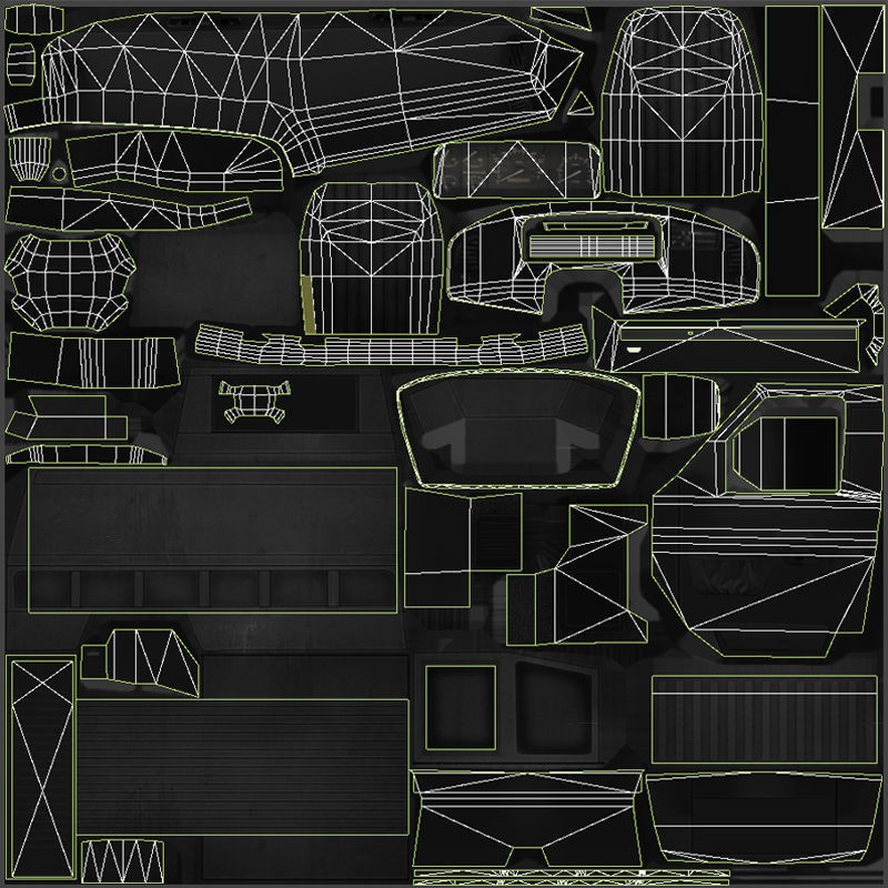 Industrial Van Box Truck 3D Model – Low Poly Game Asset, FBX - View 50