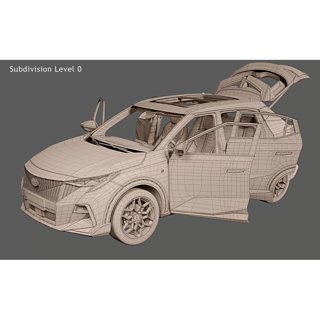 2025 GAC Emzoom GS3 3D Model – Photorealistic Game Asset, FBX, OBJ - View 32