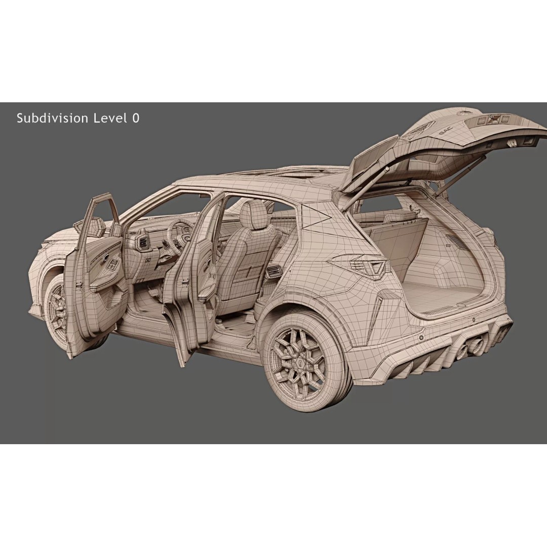 2025 GAC Emzoom GS3 3D Model – Photorealistic Game Asset, FBX, OBJ - View 33