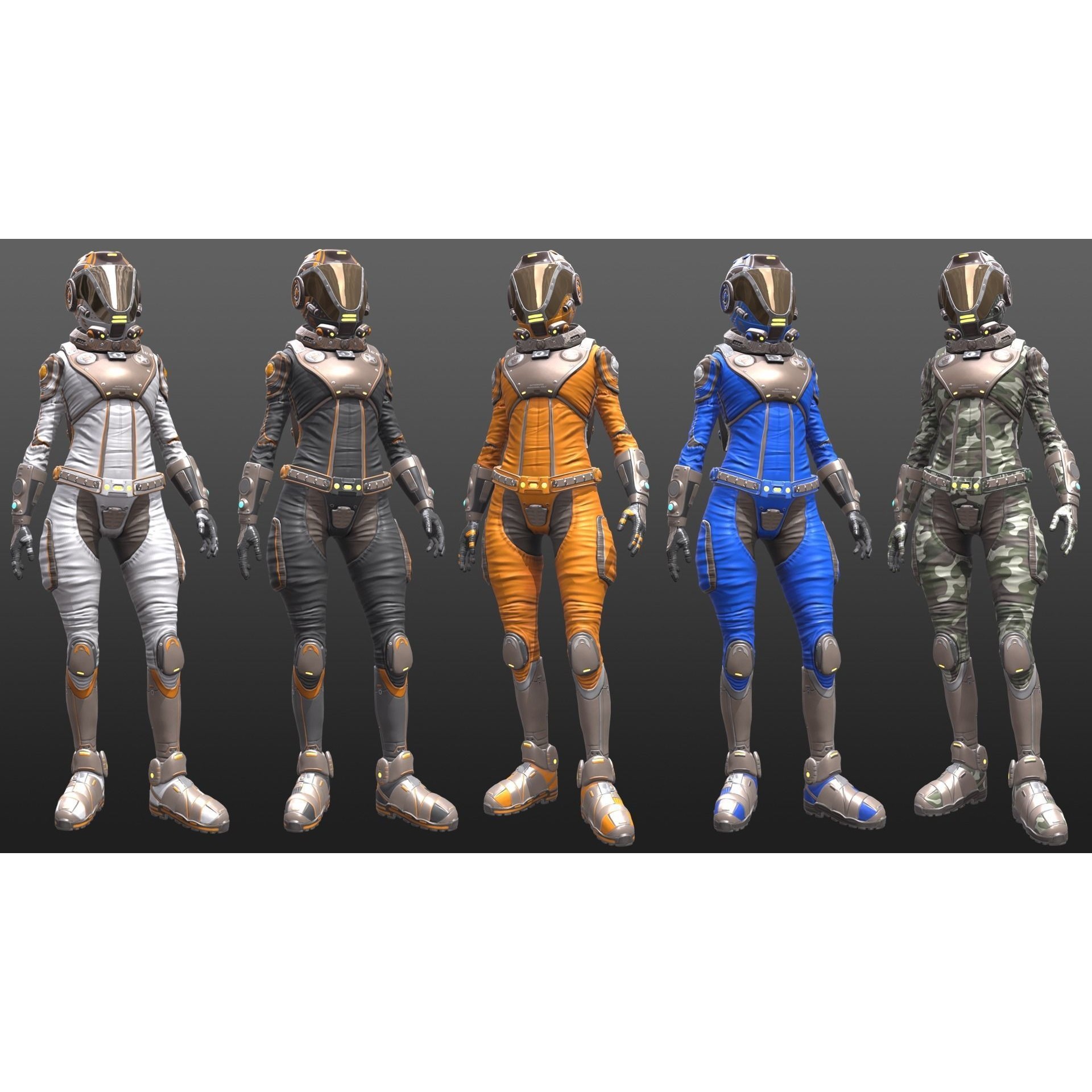 Mars Suit - Low-Poly Game-Ready 3D Model - View 4