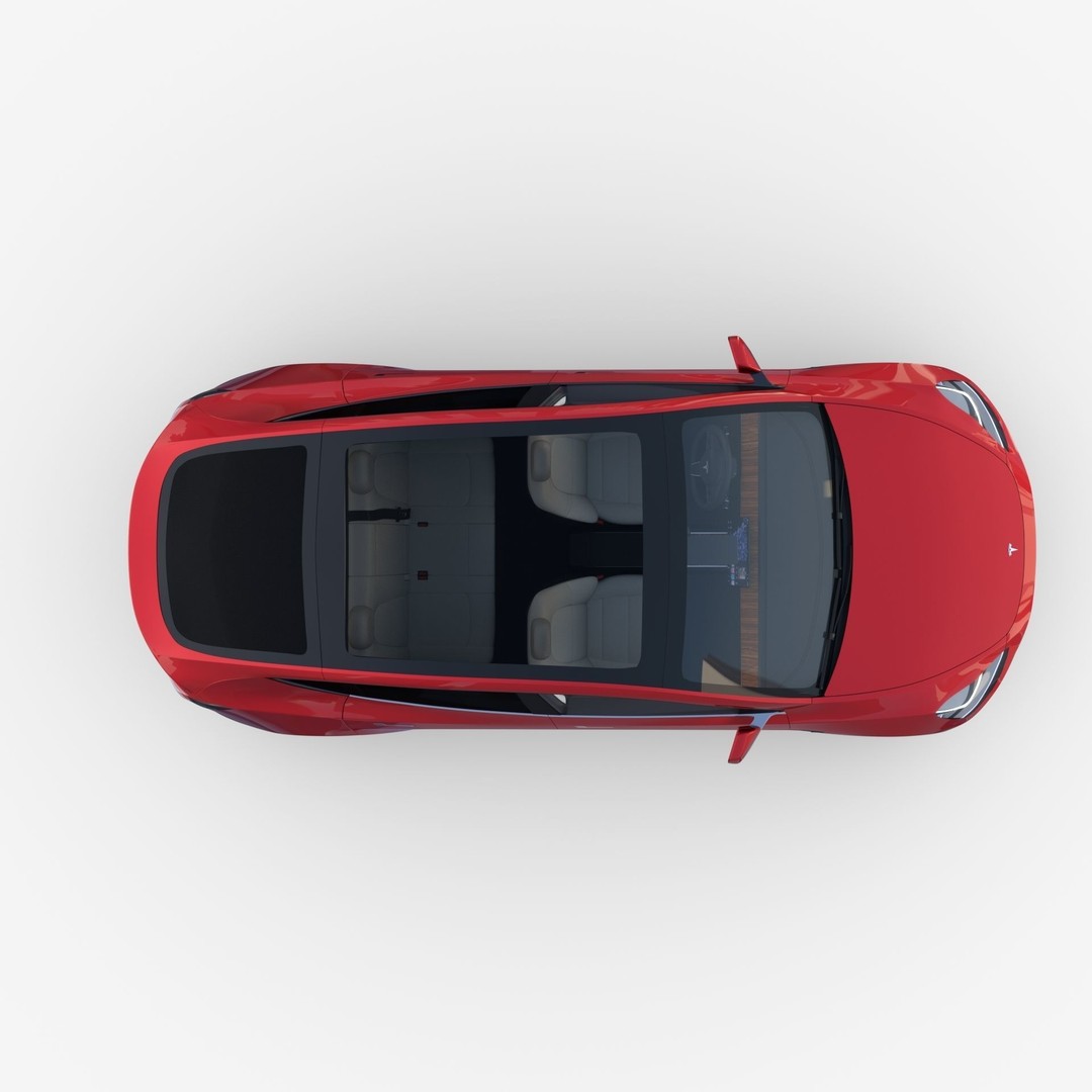 Tesla Model Y RWD 3D Model – Detailed Interior & Chassis, FBX, OBJ - View 15