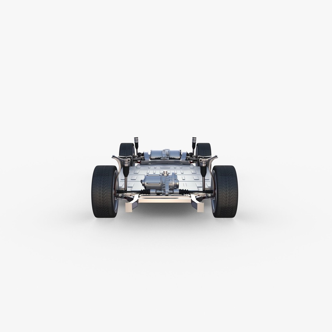 Tesla Model Y RWD 3D Model – Detailed Interior & Chassis, FBX, OBJ - View 22