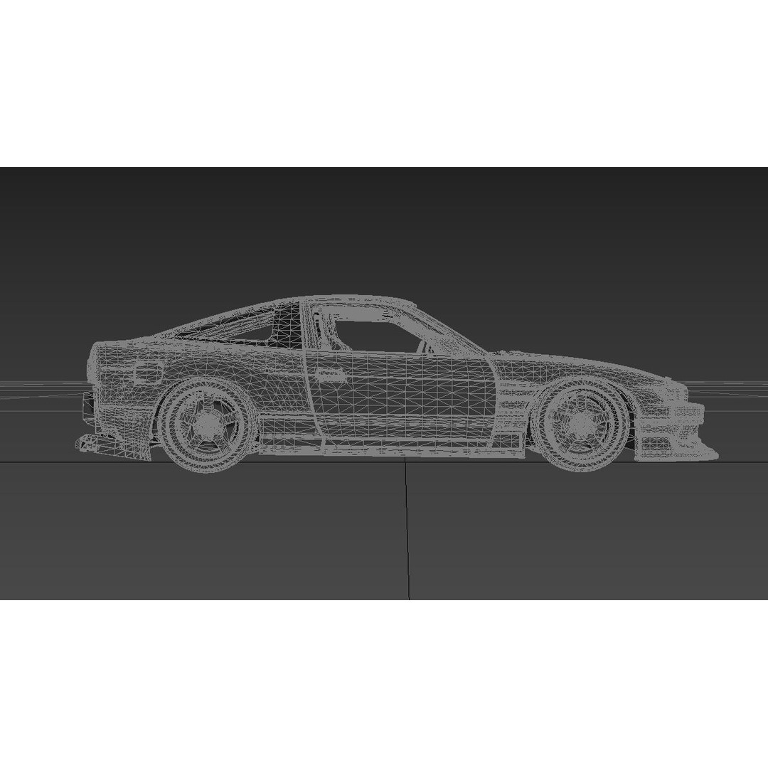 Nissan 180SX 3D Model – Drift Car with Custom Interior, FBX & OBJ - View 16