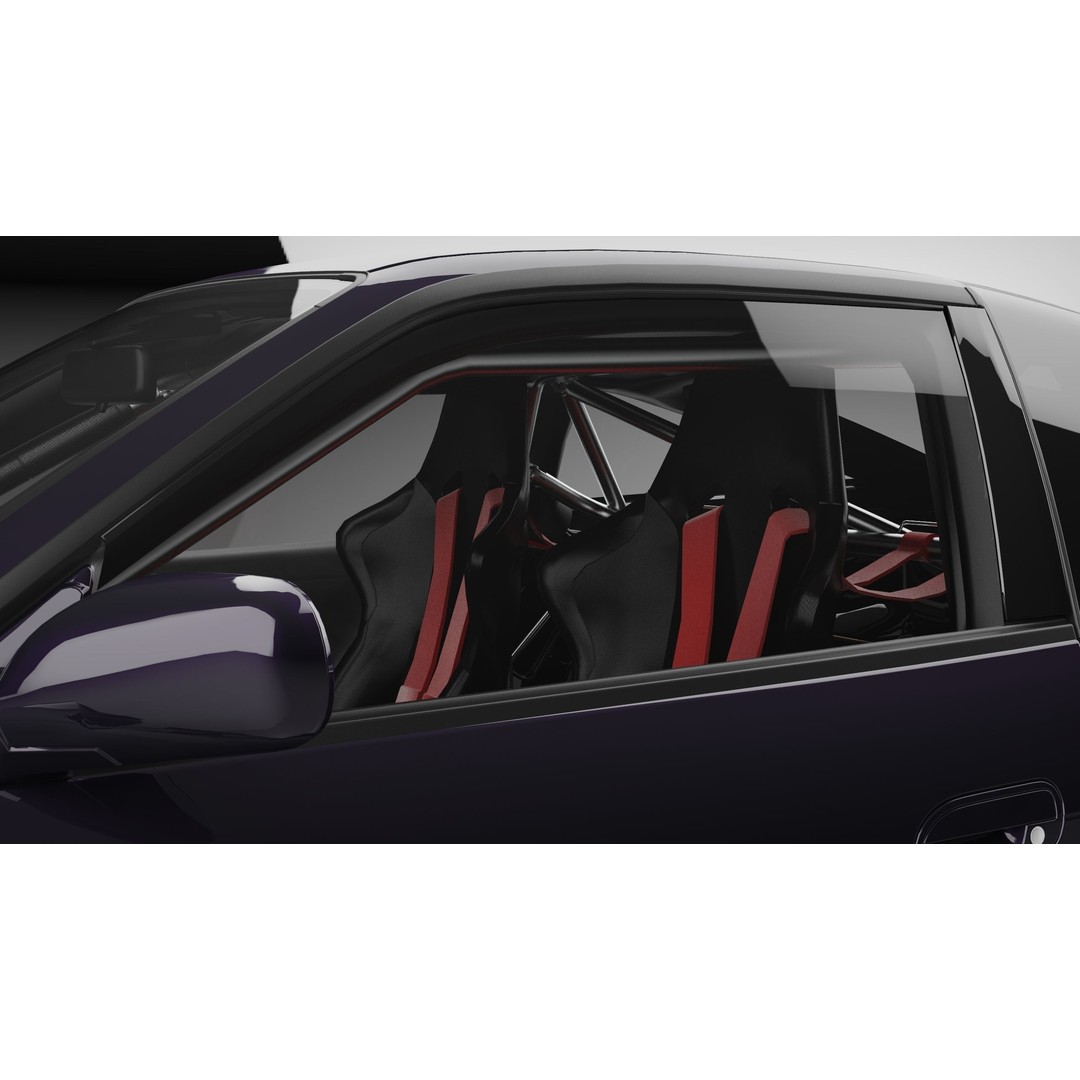 Nissan 180SX 3D Model – Drift Car with Custom Interior, FBX & OBJ - View 7