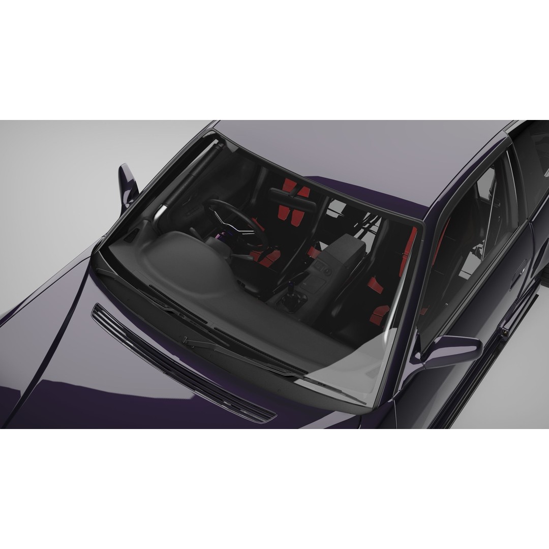 Nissan 180SX 3D Model – Drift Car with Custom Interior, FBX & OBJ - View 8