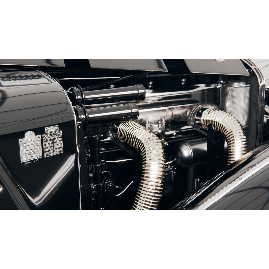 Mercedes 540k Autobahnkurier 3D Model – High Poly Rigged Vehicle, Blender - View 6