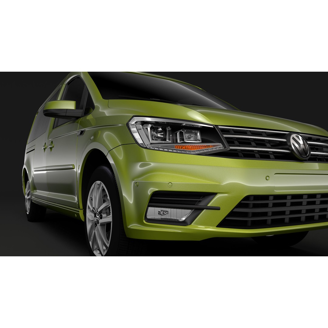 Volkswagen Caddy Maxi 2018 3D Model – High Poly Vehicle, FBX, OBJ - View 10