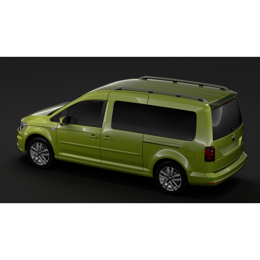 Volkswagen Caddy Maxi 2018 3D Model – High Poly Vehicle, FBX, OBJ - View 11