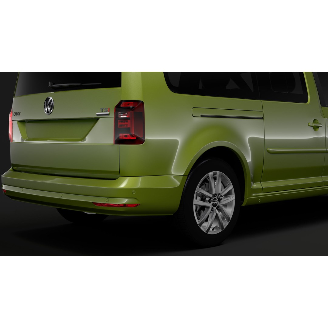 Volkswagen Caddy Maxi 2018 3D Model – High Poly Vehicle, FBX, OBJ - View 12