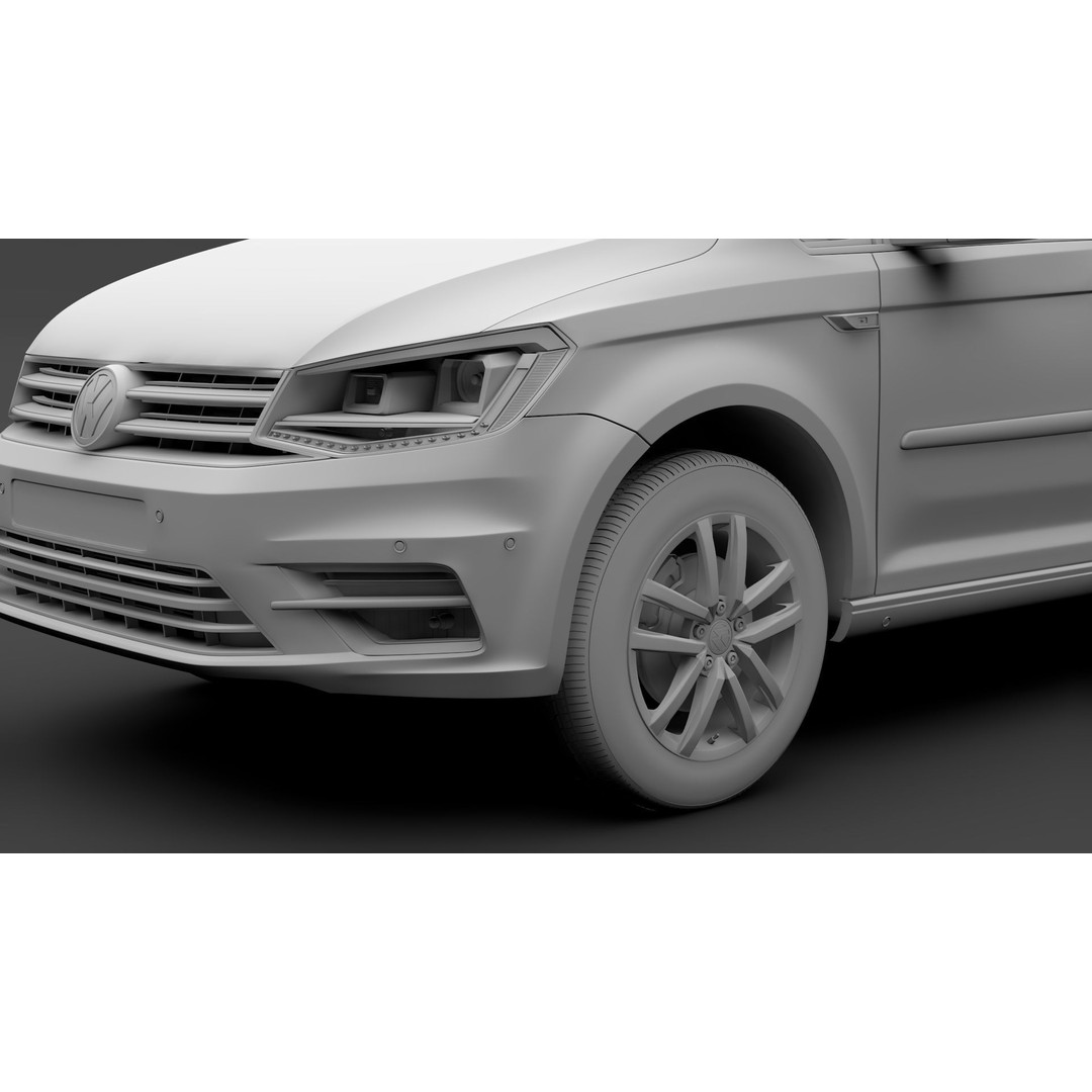 Volkswagen Caddy Maxi 2018 3D Model – High Poly Vehicle, FBX, OBJ - View 15