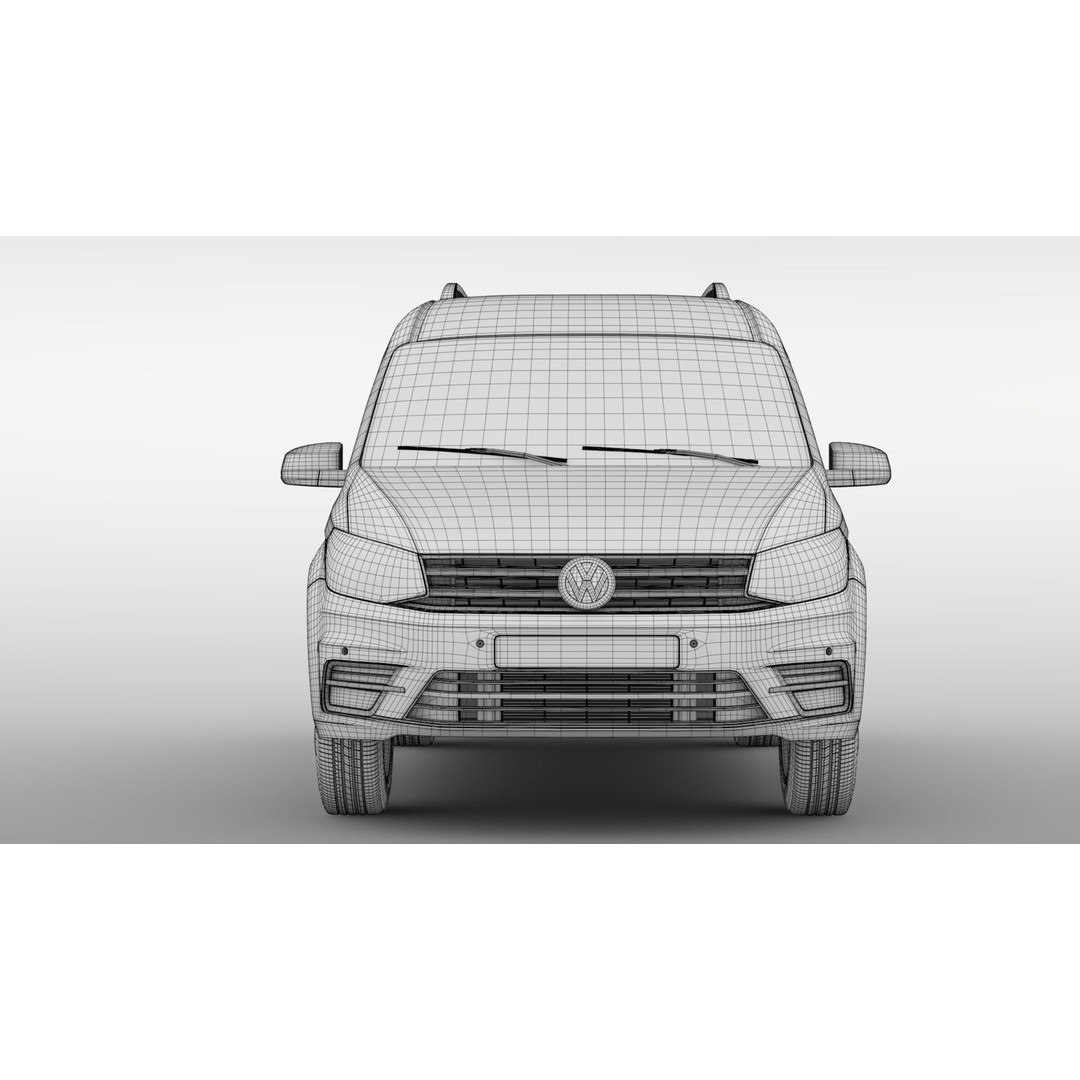 Volkswagen Caddy Maxi 2018 3D Model – High Poly Vehicle, FBX, OBJ - View 18