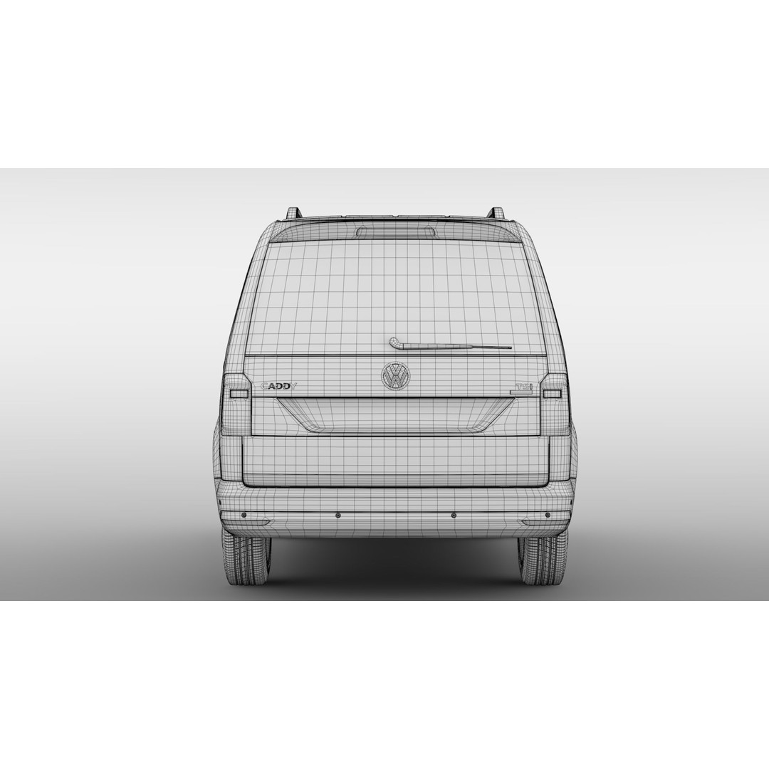 Volkswagen Caddy Maxi 2018 3D Model – High Poly Vehicle, FBX, OBJ - View 21
