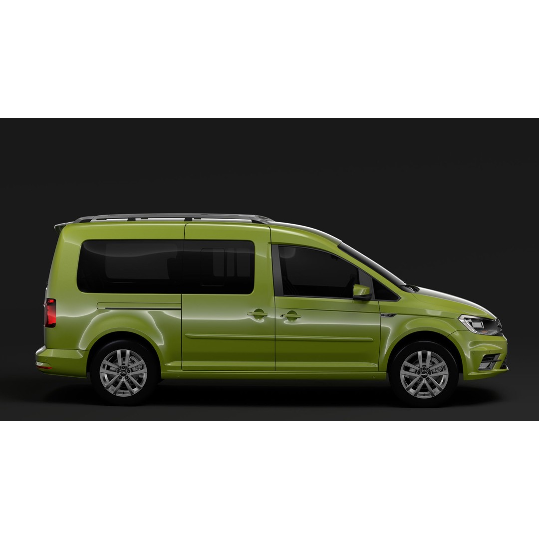 Volkswagen Caddy Maxi 2018 3D Model – High Poly Vehicle, FBX, OBJ - View 3
