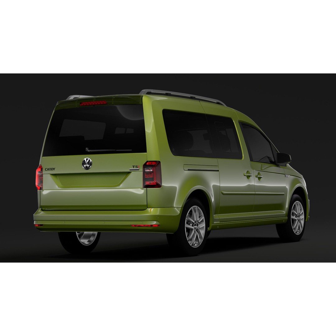 Volkswagen Caddy Maxi 2018 3D Model – High Poly Vehicle, FBX, OBJ - View 4