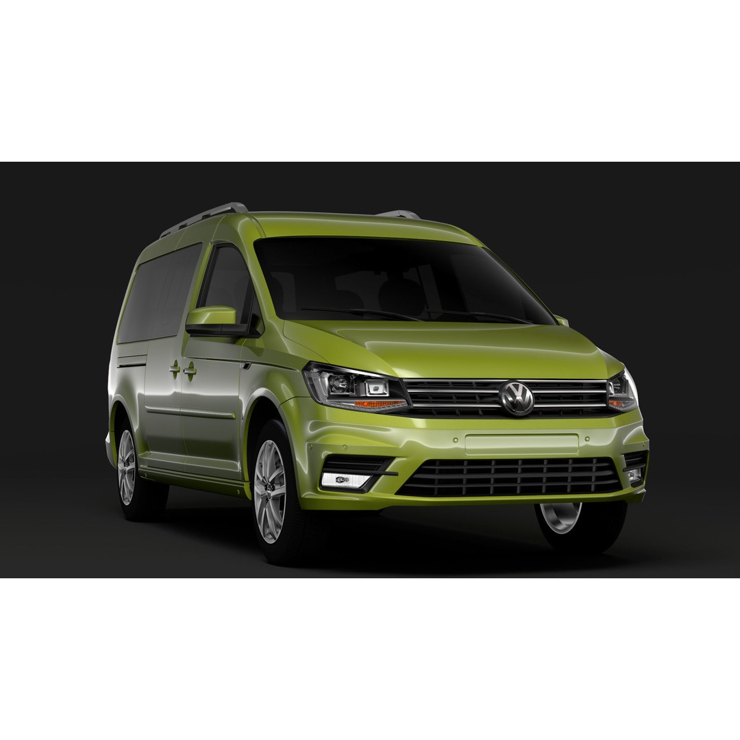 Volkswagen Caddy Maxi 2018 3D Model – High Poly Vehicle, FBX, OBJ - View 5