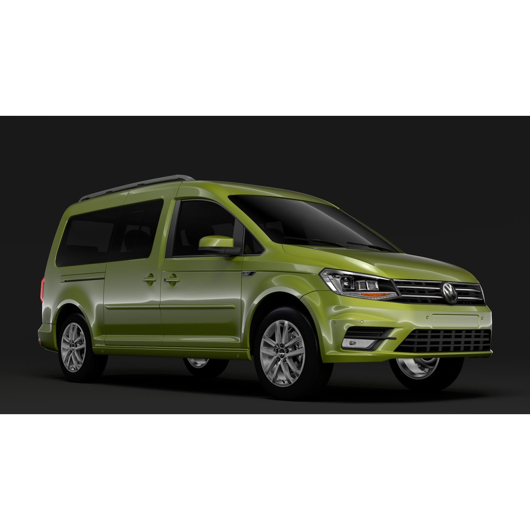 Volkswagen Caddy Maxi 2018 3D Model – High Poly Vehicle, FBX, OBJ - View 6