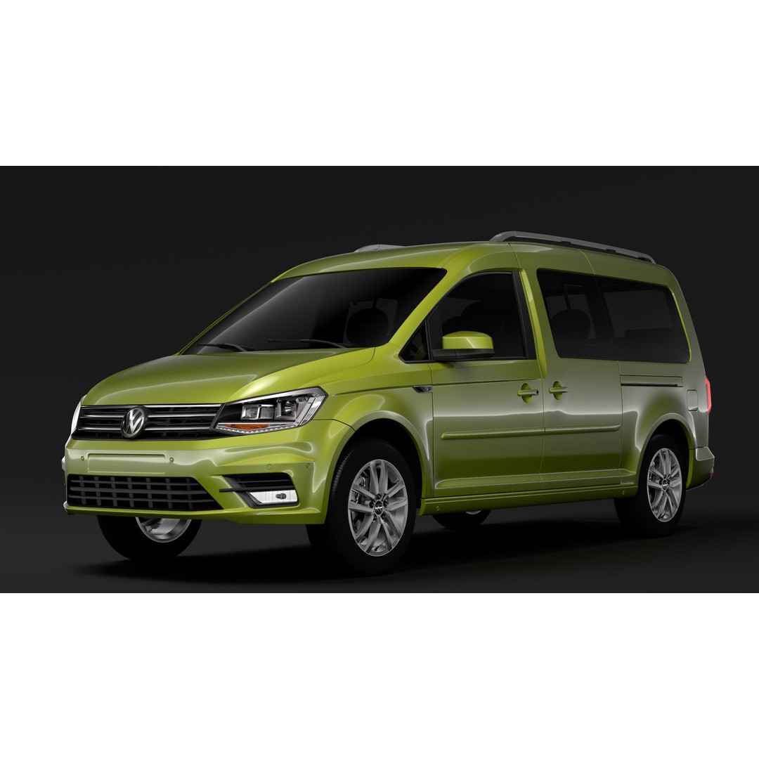 Volkswagen Caddy Maxi 2018 3D Model – High Poly Vehicle, FBX, OBJ - View 7