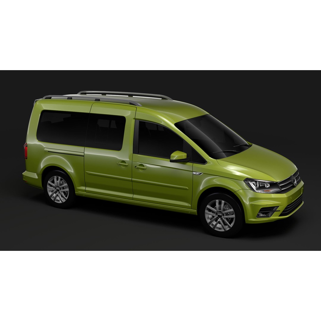 Volkswagen Caddy Maxi 2018 3D Model – High Poly Vehicle, FBX, OBJ - View 8