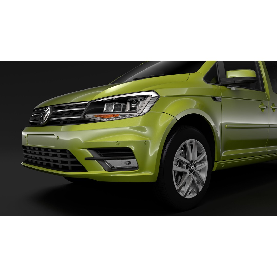 Volkswagen Caddy Maxi 2018 3D Model – High Poly Vehicle, FBX, OBJ - View 9