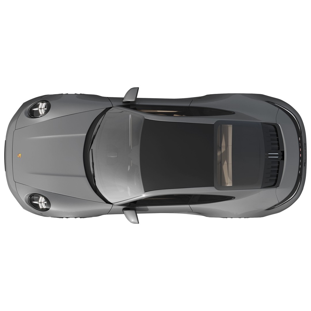 Porsche 911 Carrera GTS 2025 3D Model – High Poly Game Asset, FBX, OBJ - View 10