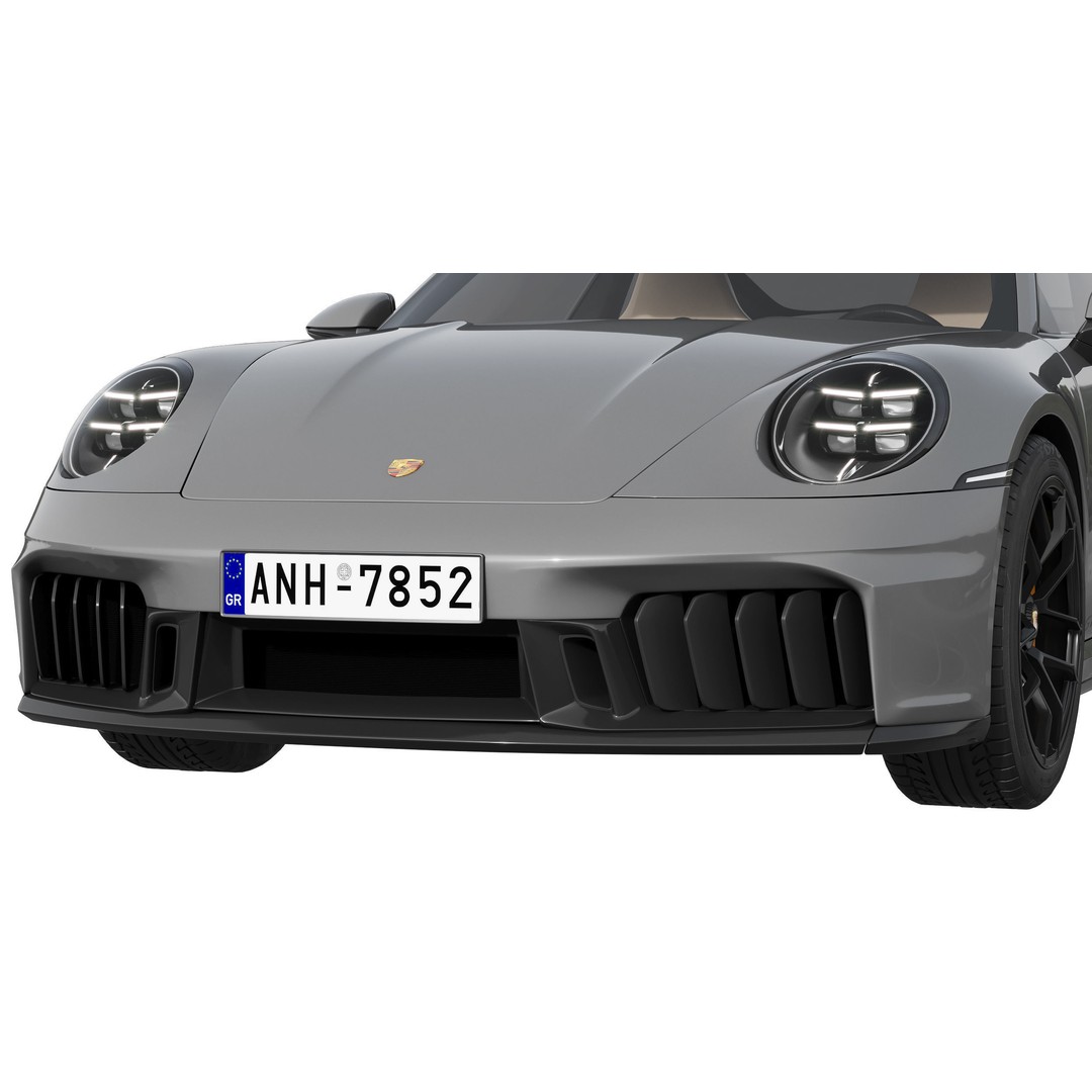 Porsche 911 Carrera GTS 2025 3D Model – High Poly Game Asset, FBX, OBJ - View 11