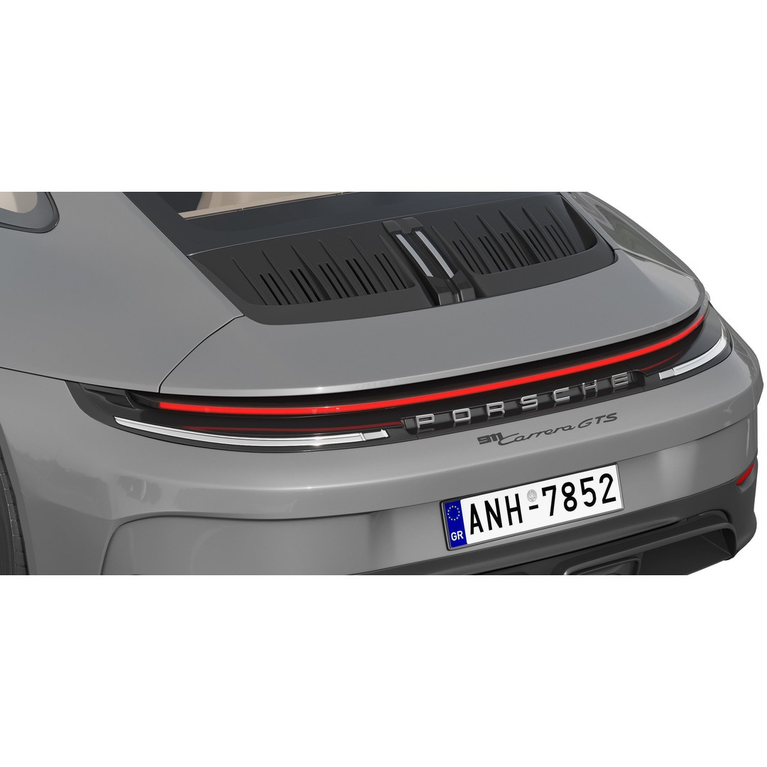Porsche 911 Carrera GTS 2025 3D Model – High Poly Game Asset, FBX, OBJ - View 13