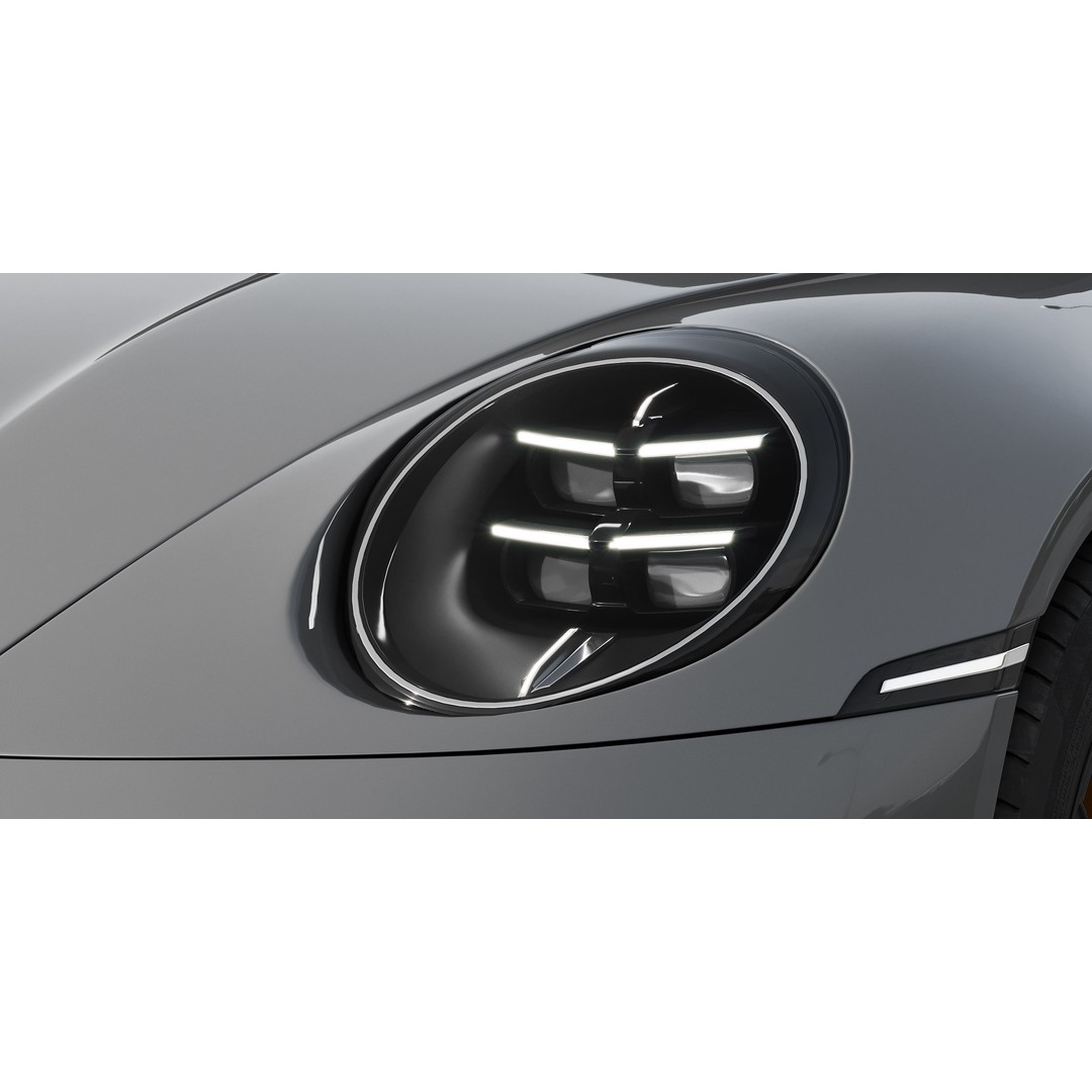 Porsche 911 Carrera GTS 2025 3D Model – High Poly Game Asset, FBX, OBJ - View 14