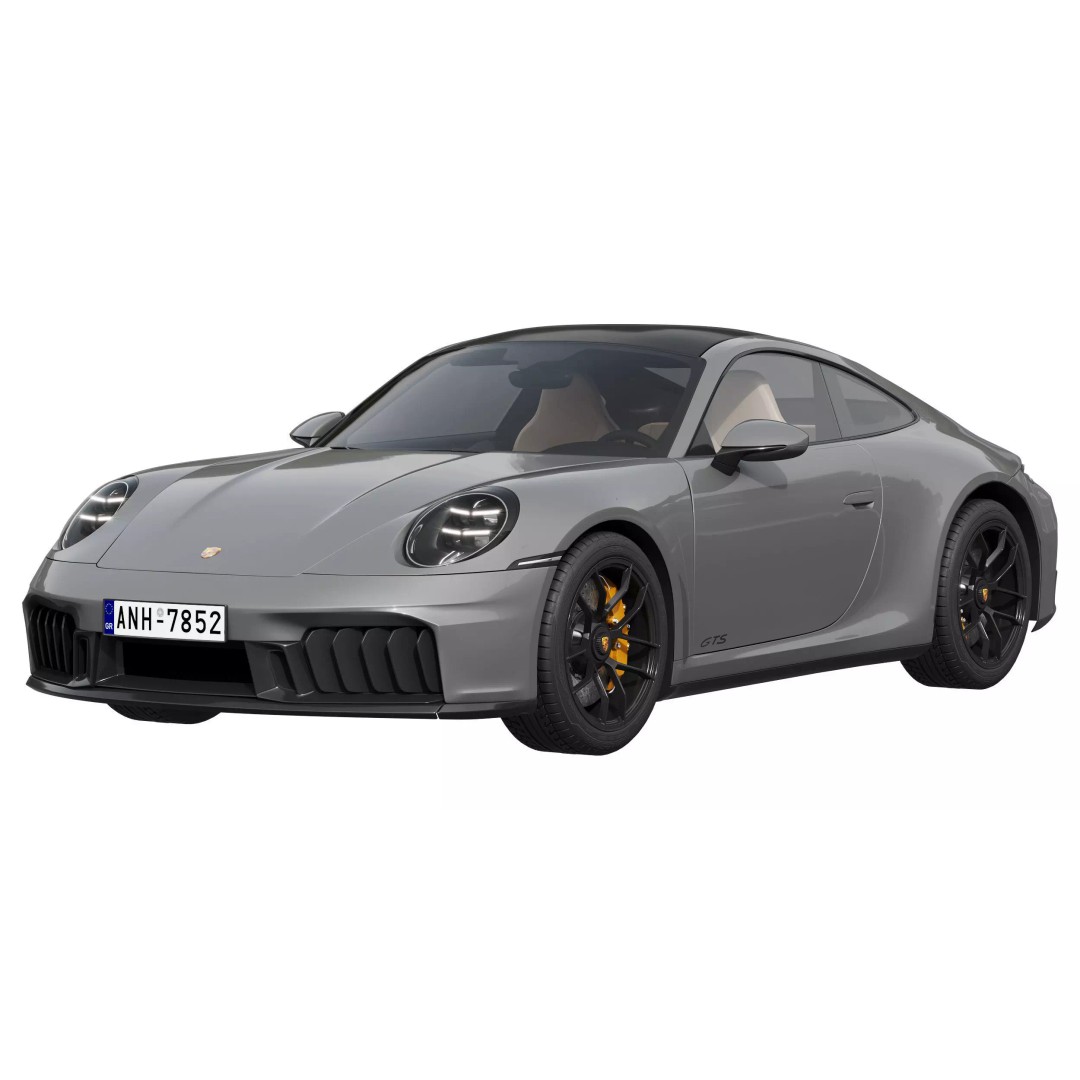 Porsche 911 Carrera GTS 2025 3D Model – High Poly Game Asset, FBX, OBJ - View 2