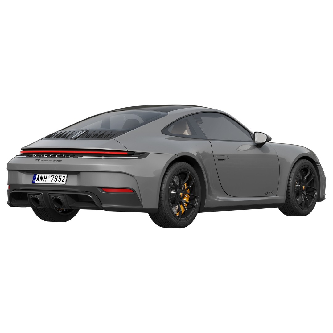 Porsche 911 Carrera GTS 2025 3D Model – High Poly Game Asset, FBX, OBJ - View 5